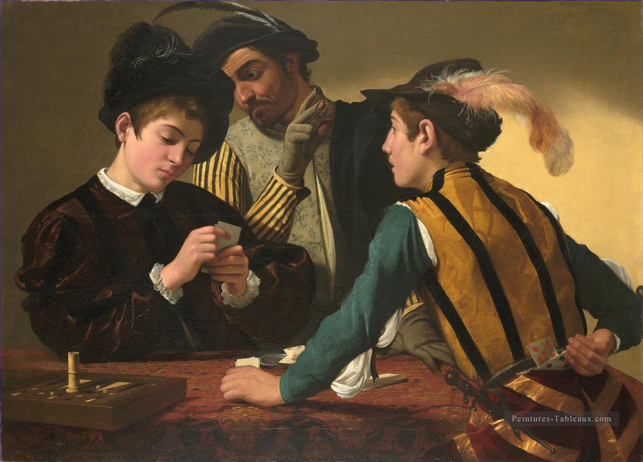 Le Caravaggio Cardsharps Peintures à l'huile